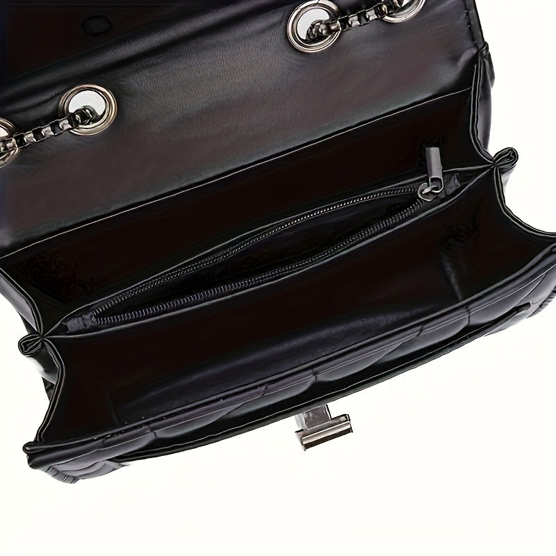 Mini Bolsa Xadrez Preta